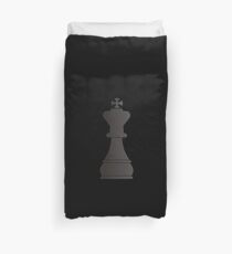 Black king chess piece Duvet Cover