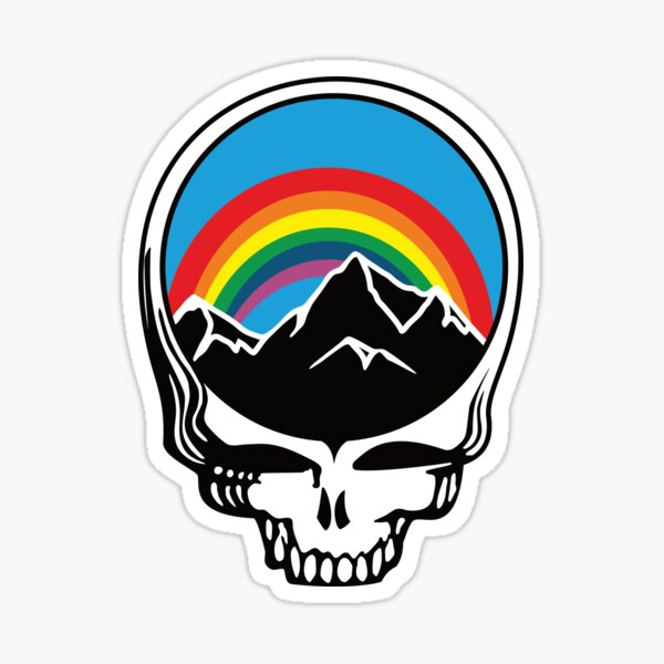 Steal Your Rainbow and Mountains Sticker
