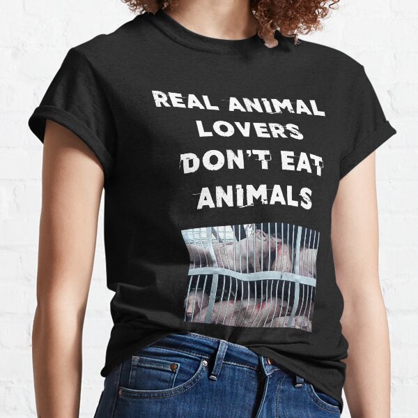 Item preview, Real animal lovers don't eat animals_GRAPHIC designed and sold by quinnhopp.