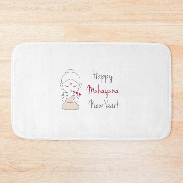 Item preview, Happy mahayana new year- cute buddha blowing kissed with greeting designed and sold by Shawlin Islam.