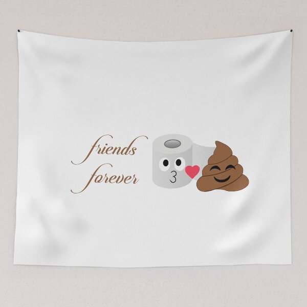 Item preview, Toilet tissue and poop emoji friends forever designed and sold by Shawlin Islam.