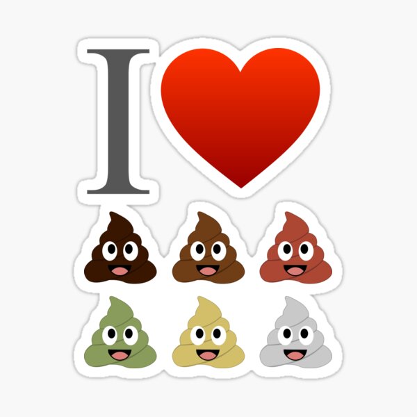 Item preview, I love pooping- various cute faeces designed and sold by Shawlin Islam.