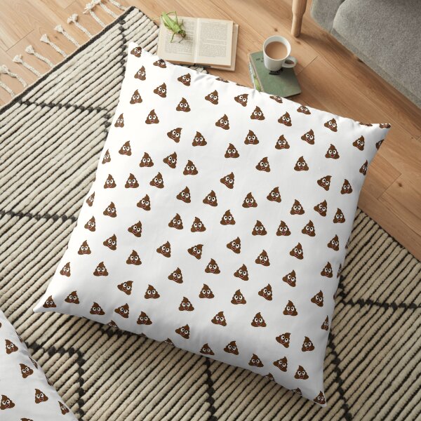 Humour merde merde emoji drôle Coussin de sol