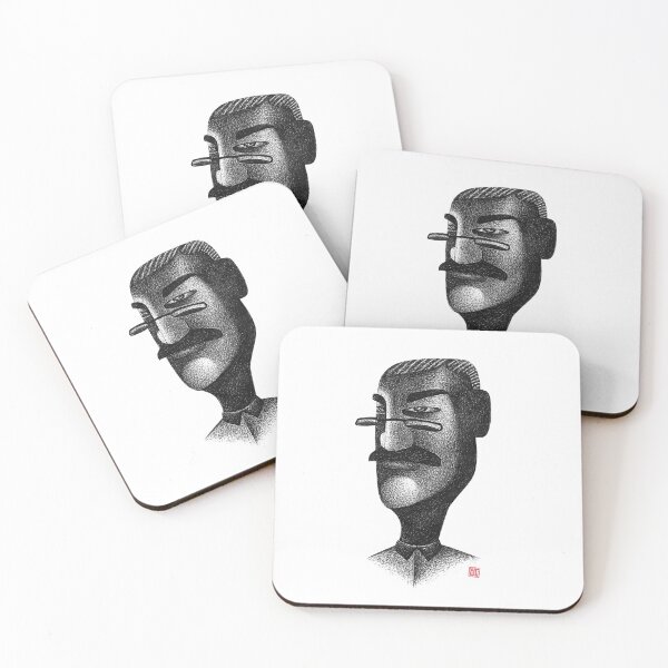 Item preview, Man Face Geek Face with Specs Portrait Pen and Ink Illustration designed and sold by Wiggly Lines.