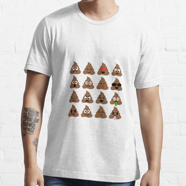 Set Of Cute Poop Happy Poop Emoji Emotional Piles Of Poop T Shirt For