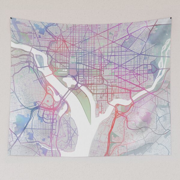 Item preview, Washington DC Map, USA City, US Map,Travel, Traveler Gift designed and sold by TheRedFinch.