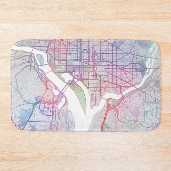 Item preview, Washington DC Map, USA City, US Map,Travel, Traveler Gift designed and sold by TheRedFinch.