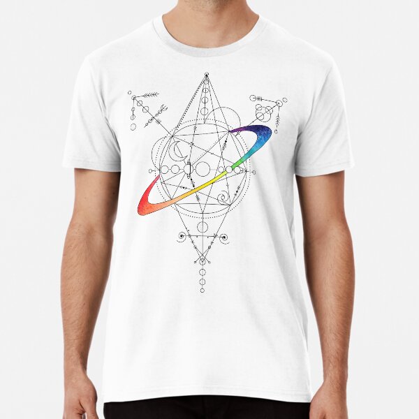 Rainbow planet trans symbol - black Premium T-Shirt