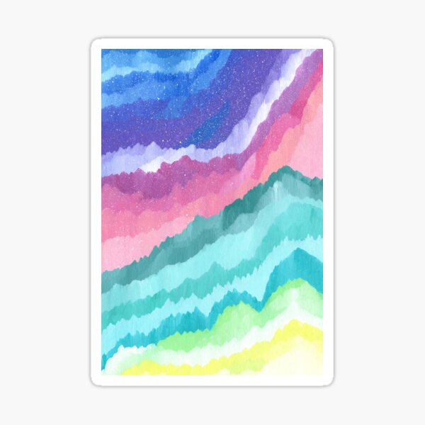 Acrylic waves Sticker