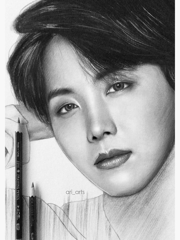 BTS Singer Yoongi Pencil Sketch Face and Characteristics · Creative Fabrica