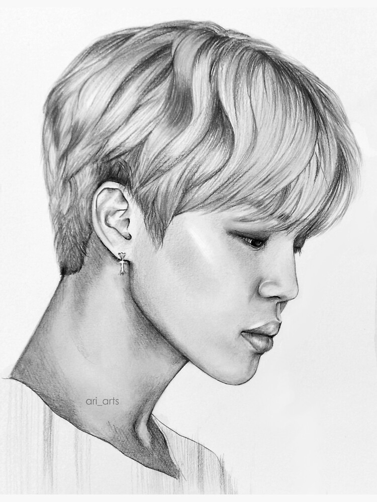 Jimin Bts Easy Drawing 02E | Kara kalem portre, Çizimler, Çizim fikirleri