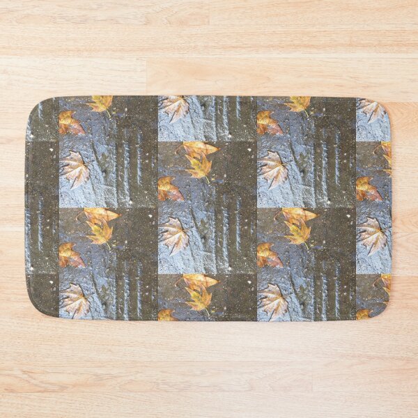 Item preview,   Tire tracks on wet asphalt with yellow leaves designed and sold by walterfest.