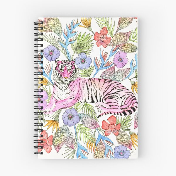 Item preview, The Pink Tiger and flowers designed and sold by Audrey Robitaille.