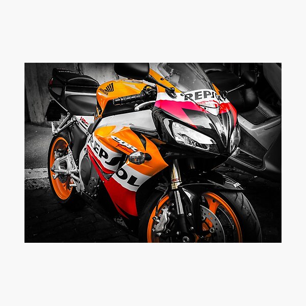 Orange Motorcycle Wall Art Redbubble - motorbike roblox