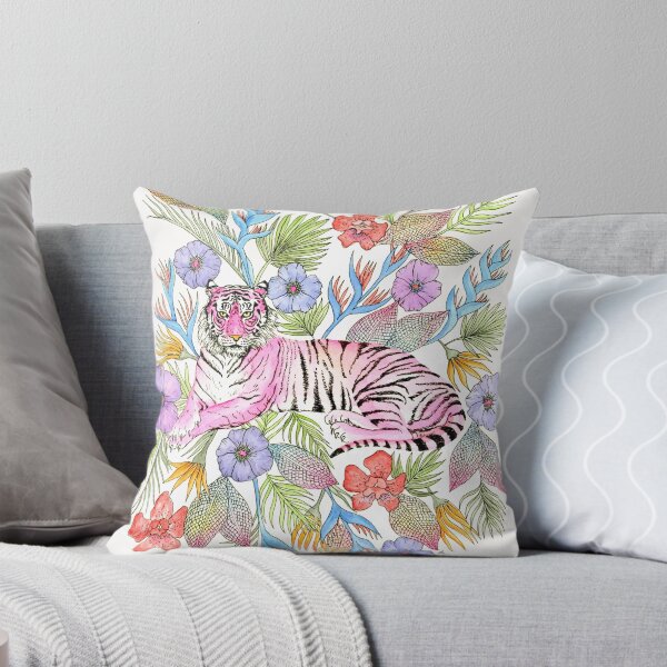Item preview, The Pink Tiger and flowers designed and sold by Audrey Robitaille.