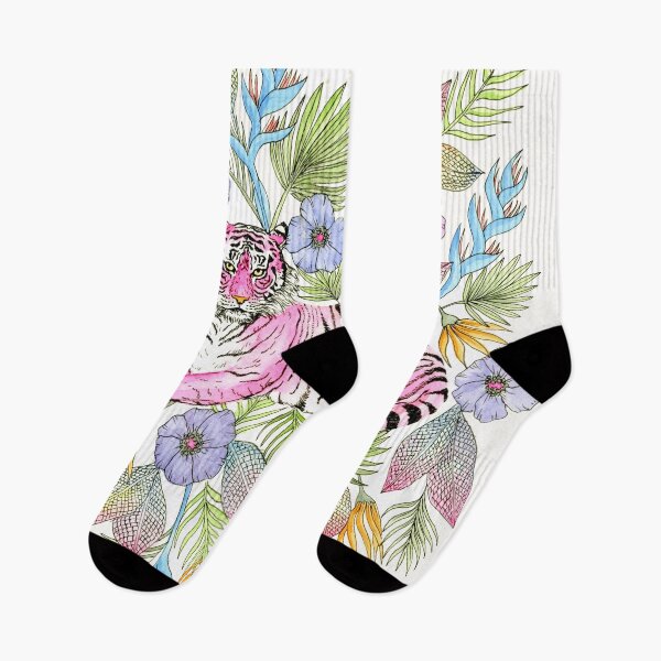 Item preview, El tigre rosado y las flores designed and sold by Audrey Robitaille.