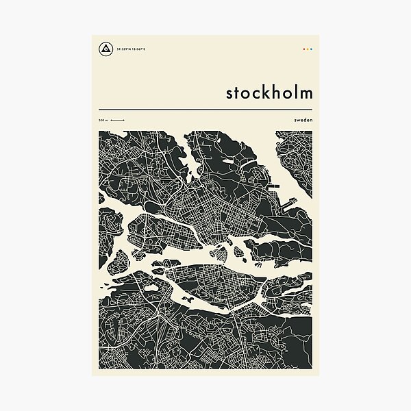 Item preview, STOCKHOLM MAP designed and sold by JazzberryBlue.