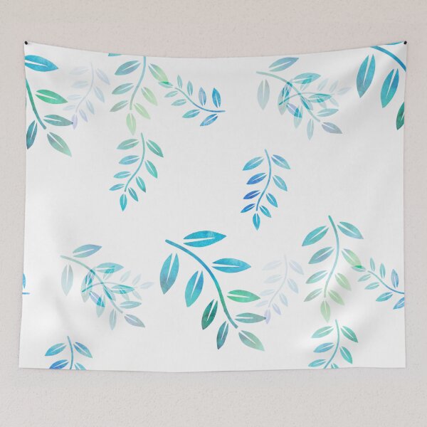 Item preview, Fresh Fern Leaves Pattern in Blues and Greens designed and sold by RosalieReeves.