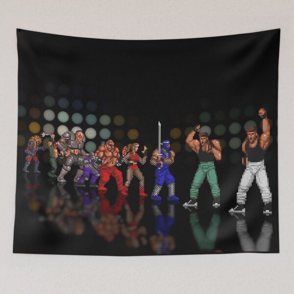 Item preview, Bad Dudes vs Dragon Ninja (9 character version) - Pixel art designed and sold by smurfted.