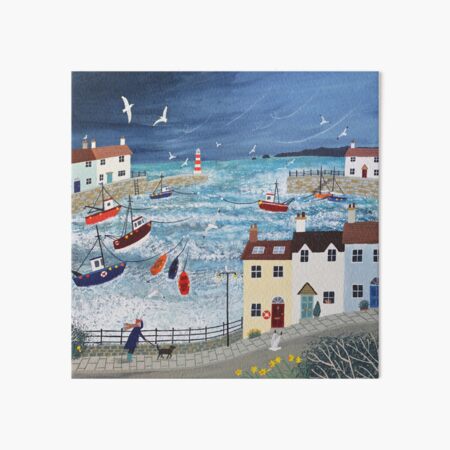 Stormy Harbour Art Board Print
