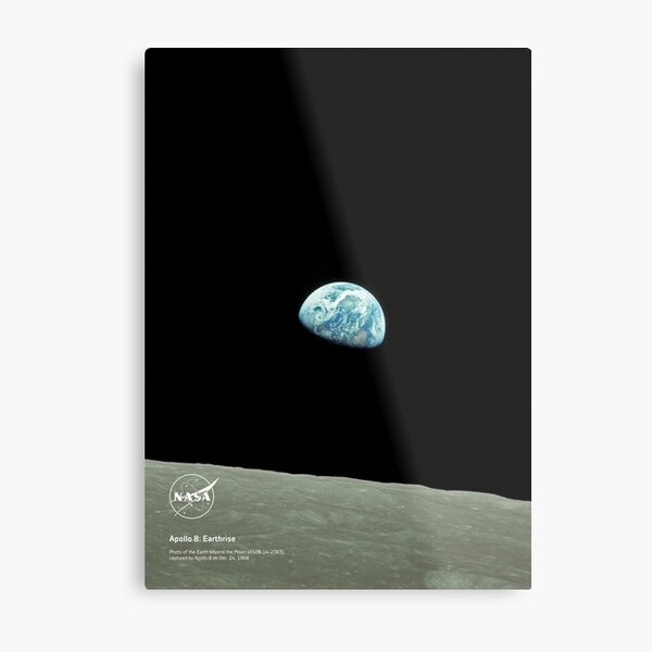 NASA Apollo 8: Earthrise Metal Print