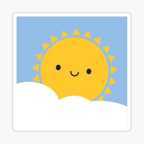 Hello Sunshine - Kawaii Sun Sticker