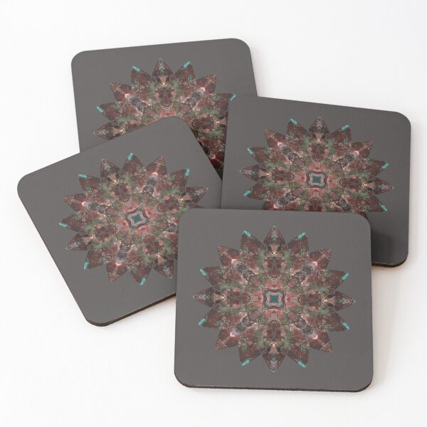 Item preview, Star Mandala Red Ochre Turquoise Tips designed and sold by lyndseyart.