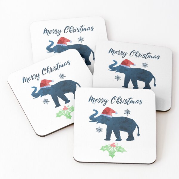 Item preview, Christmas Elephant Xmas Animals Navy Blue designed and sold by TheJollyMarten.