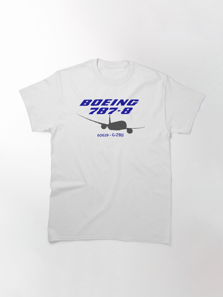 Alternate view of Boeing 787-8 60629 G-ZBJJ (Black Print) Classic T-Shirt
