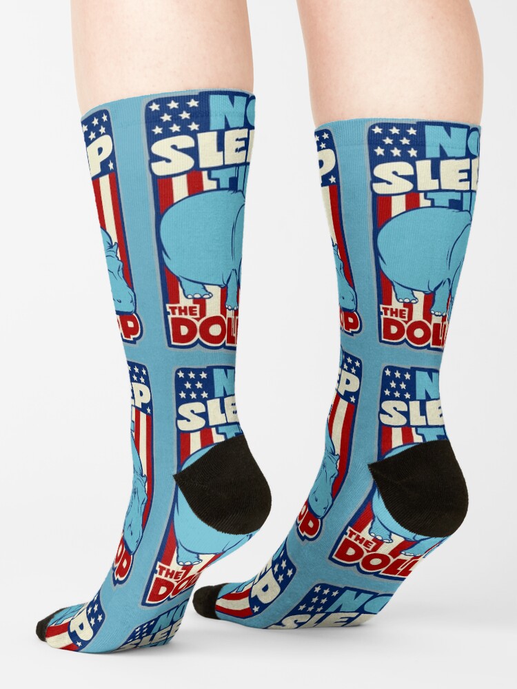 Alternate view of DOLLOP: No Sleep Til Hippo (simple) Socks