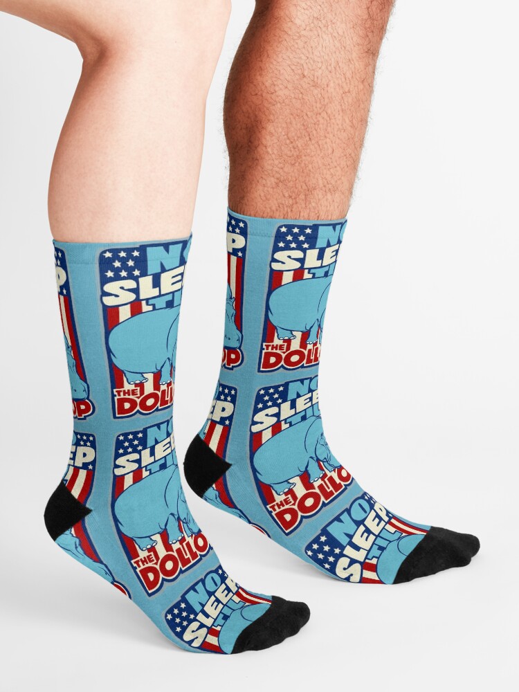 Alternate view of DOLLOP: No Sleep Til Hippo (simple) Socks