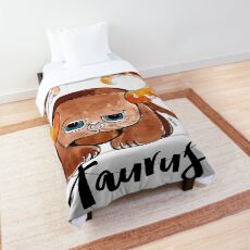 Taurus Meow Cat Zodiac Sign Comforter