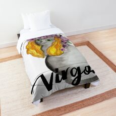 Virgo Meow Cat Zodiac Sign Comforter
