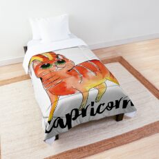 Capricorn Meow Cat Zodiac Sign Comforter