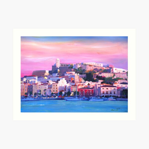 Ibiza Eivissa Old Town And Harbour Pearl Of The Mediterranean Art Print