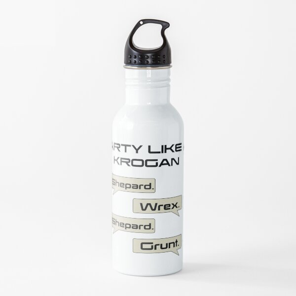 Party like a krogan - grunt+wrex Water Bottle