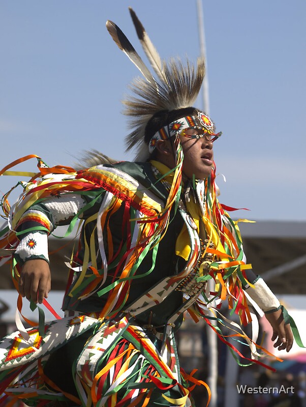 "Native American Grass Dancer #1" by WesternArt | Redbubble