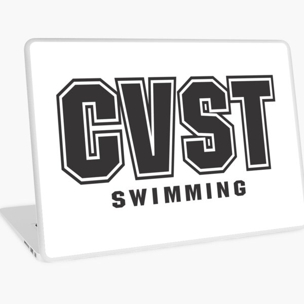 CVST Swimming Black Logo Laptop Skin