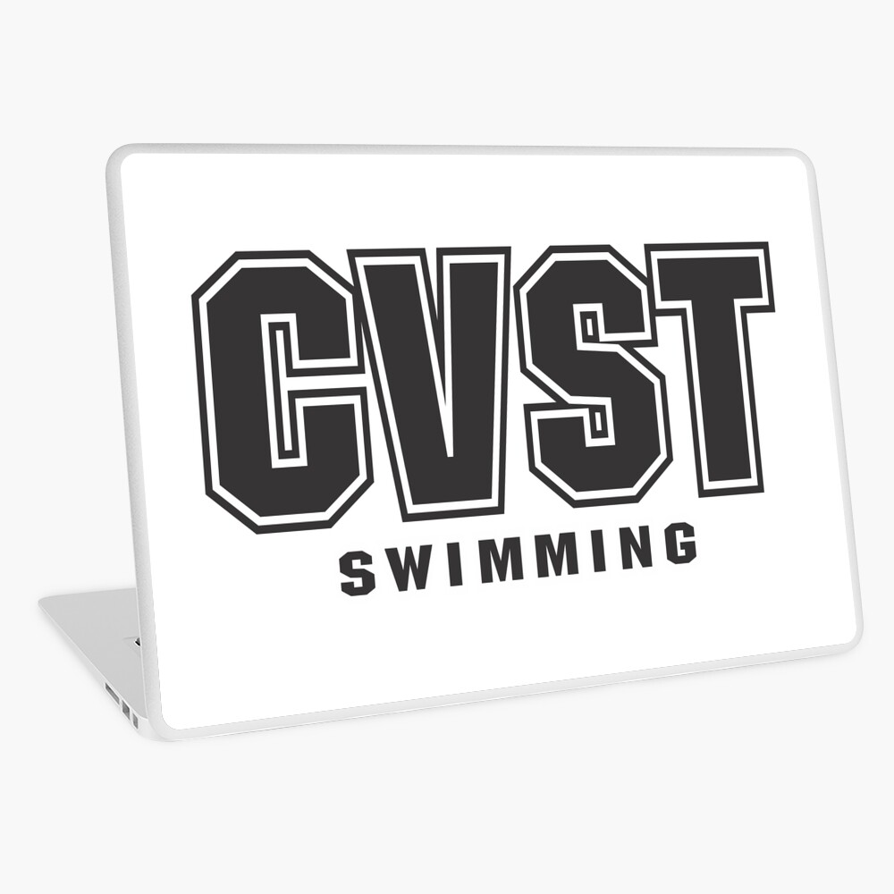 CVST Swimming Black Logo Laptop Skin