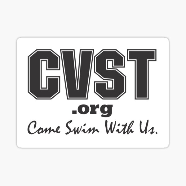 Come Swim With Us Black Logo Sticker