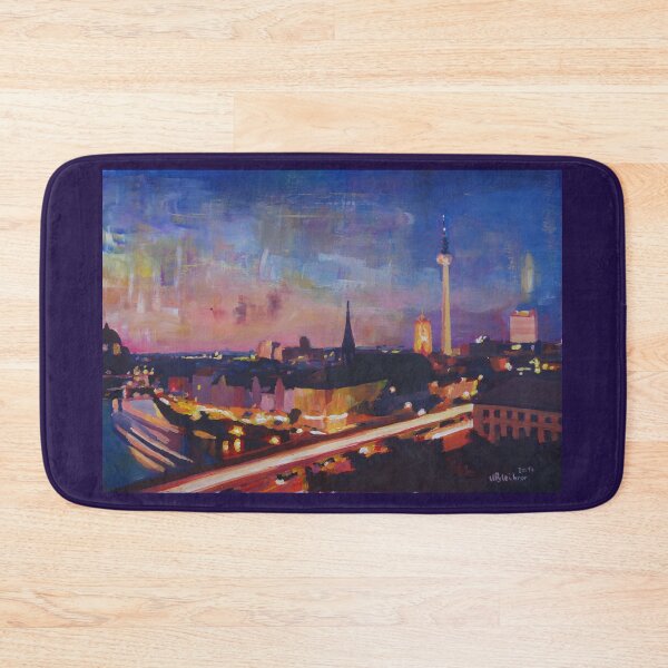 Item preview, Illuminated Berlin Skyline at Dusk designed and sold by artshop77.