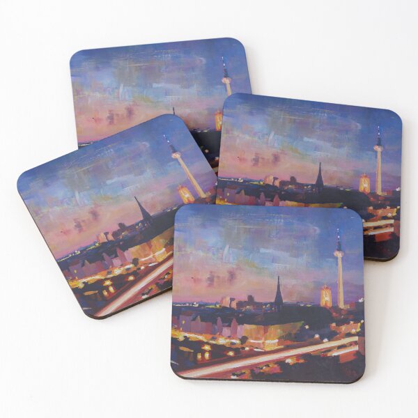 Item preview, Illuminated Berlin Skyline at Dusk designed and sold by artshop77.