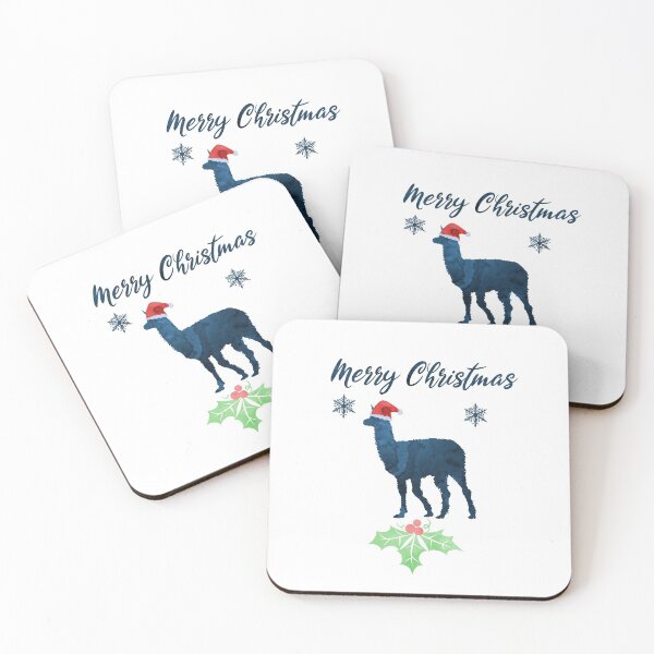 Item preview, Merry Christmas Llama Navy Blue Alpaca Xmas designed and sold by TheJollyMarten.