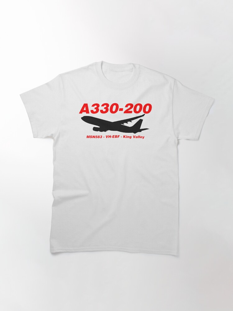 Alternate view of Airbus A330-200 583 VH-EBF (Black) Classic T-Shirt