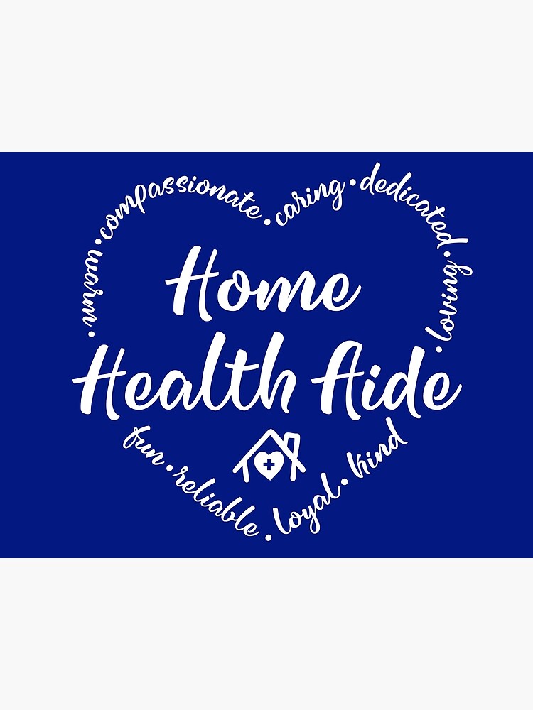 "Home Health Aid, Home Health Aide, HHA, heart with words" Poster for