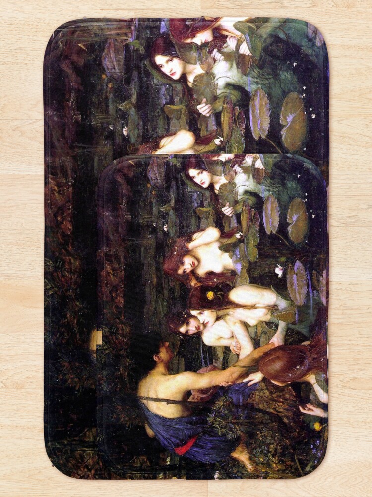 Alternate view of Hylas and the Nymphs - John William Waterhouse Bath Mat