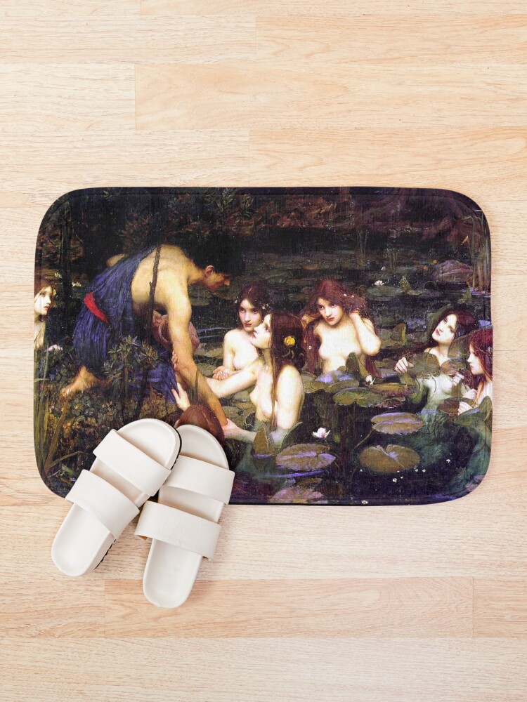 Alternate view of Hylas and the Nymphs - John William Waterhouse Bath Mat