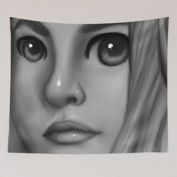 Item preview, The Girl with a Neautral Face designed and sold by LilyTreeArt.