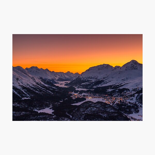 Sunset in the Engadin Photographic Print