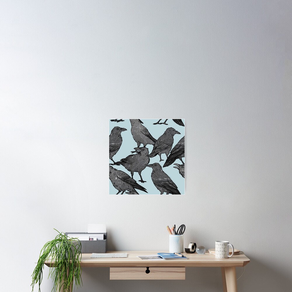 Cute crow pattern Poster